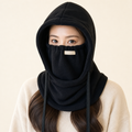 3-in-1 Fleece Winter Hood, Black, Adult One Size