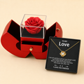 Rose Apple Gift Box with Love-Knot Necklace